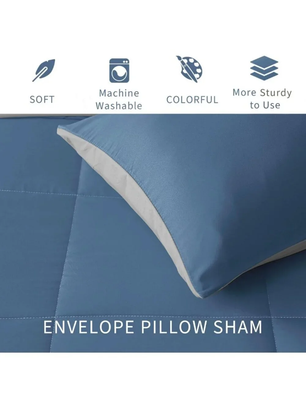 Lightweight Reversible California King Comforter Set, Down Alternative, 2 Pillow